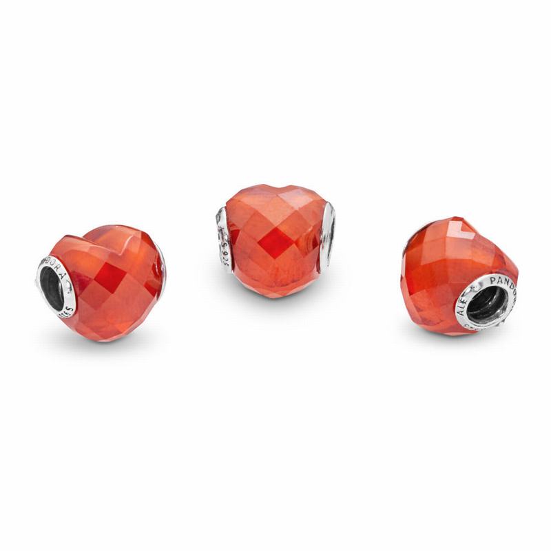 Pandora Shape Of Love Charm - Sterling Silver/Orange/Cubic Zirconia - Canada | GW4497TN